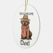 Schokolade Labrador Vater Keramik Ornament (Links)
