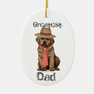 Schokolade Labrador Vater Keramik Ornament