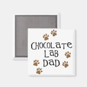 Schokolade Labrador Vater Magnet (Vorderseite/Rückseite)