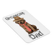 Schokolade Labrador Vater Magnet (Rechte Seite)