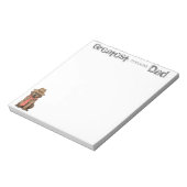 Schokolade Labrador Vater Notizblock (Rotiert)