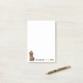 Schokolade Labrador Vater Post-it Klebezettel (Auf Schreibtisch)