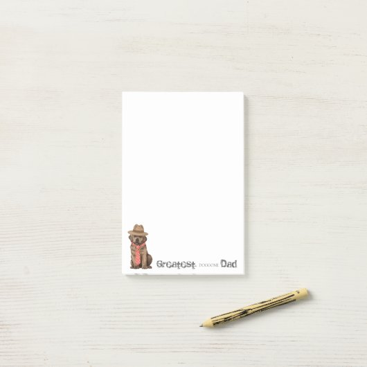 Schokolade Labrador Vater Post-it Klebezettel (Auf Schreibtisch)
