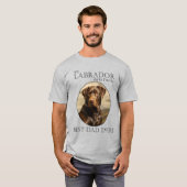 Schokolade Labrador Vater T-Shirt (Vorne ganz)
