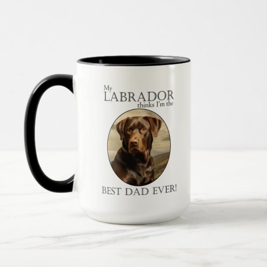 Schokolade Labrador Vater Tasse (Links)