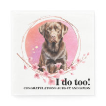 Schokolade Labrador Wedding Dog Foto Napkins