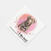 Schokolade Labrador Wedding Dog Foto Napkins Serviette (Ecke)