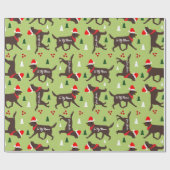 Schokolade Labrador Weihnachten angepasste Add Dog Geschenkpapier (Flach)
