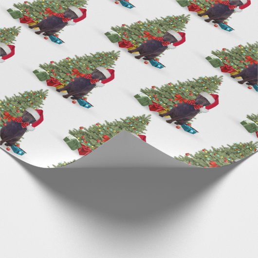 Schokolade Labrador Weihnachten Geschenkpapier (Ecke)