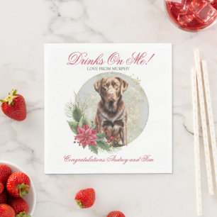 Schokolade Labrador Weihnachten Hochzeit Hund Foto Serviette