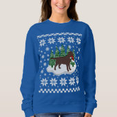 Schokolade Labrador Weihnachten Sweatshirt (Vorderseite)
