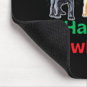 Schokolade-Labrador-Weihnachtsfeier Mousepad (Ecke)