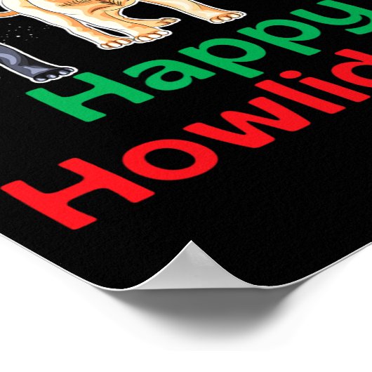 Schokolade-Labrador-Weihnachtsfeier Poster (Ecke)