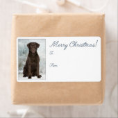 Schokolade Labrador Weihnachtsgeschenke Labels (Insitu)