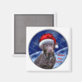 Schokolade Labrador Weihnachtsgeschenke Magnet (Vorderseite/Rückseite)