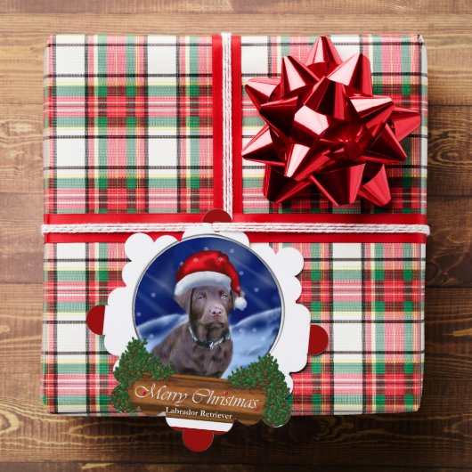 Schokolade Labrador Weihnachtsgeschenke Ornament Karte (Insitu (Geschenk))