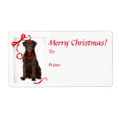 Schokolade Labrador Weihnachtsgeschenke Stickers (Vorne)