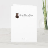 Schokolade Labrador Weihnachtskarte Dankeskarte (Rückseite)