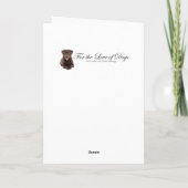 Schokolade Labrador Weihnachtskarte Dankeskarte (Rückseite)