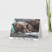 Schokolade Labrador Weihnachtskarten Feiertagskarte (Rückseite)