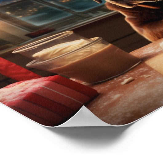 Schokolade Labrador Weihnachtskost Feiertag Poster (Ecke)