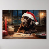 Schokolade Labrador Weihnachtskost Feiertag Poster (Vorne)