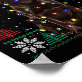 Schokolade Labrador Weihnachtsmann Ugly Sweater Do Poster (Ecke)