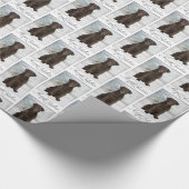 Schokolade Labrador Weihnachtswrapping Papier Geschenkpapier (Ecke)