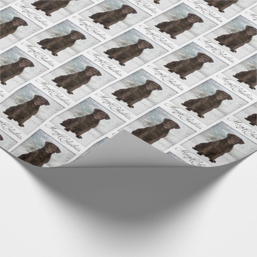 Schokolade Labrador Weihnachtswrapping Papier Geschenkpapier (Ecke)