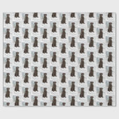 Schokolade Labrador Weihnachtswrapping Papier Geschenkpapier (Flach)