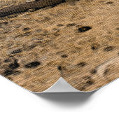 Schokolade Labrador Welpe auf Waldweg nach Maß Poster (Ecke)