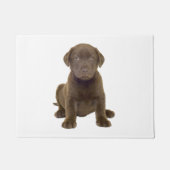 Schokolade Labrador Welpe Fußmatte (Vorderseite)