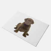 Schokolade Labrador Welpe Fußmatte (Schrägansicht)