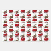 Schokolade Labrador Welpe in Holiday Gift Bag Geschenkpapier Set (Vorderseite)