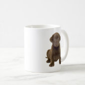 Schokolade Labrador Welpe Kaffeetasse (VorderseiteRechts)