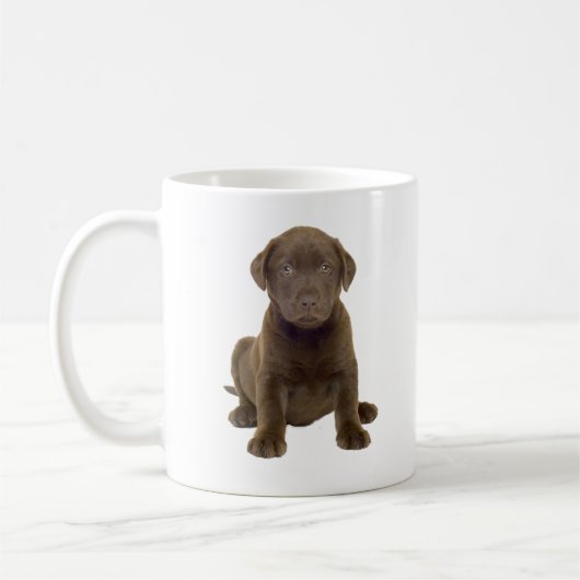 Schokolade Labrador Welpe Kaffeetasse (Links)