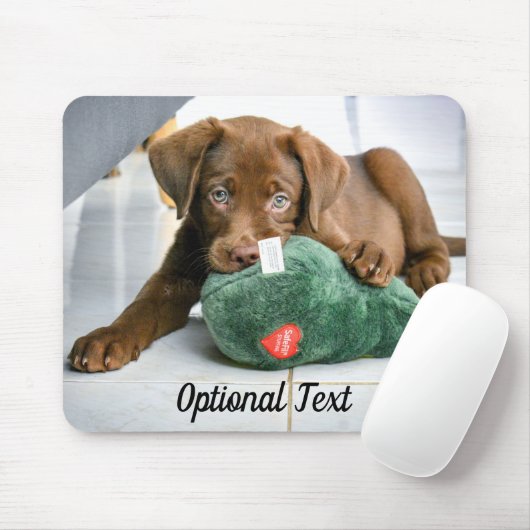 Schokolade Labrador Welpe mit Spielzeug Mousepad (Mit Mouse)