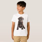 Schokolade Labrador Welpe T-Shirt (Vorne ganz)