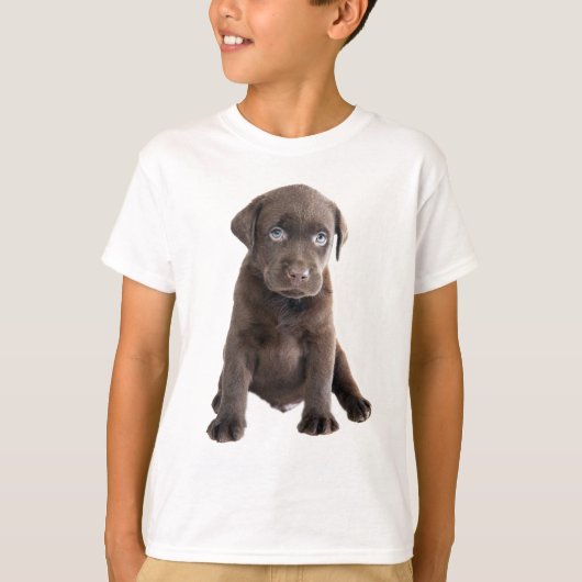 Schokolade Labrador Welpe T-Shirt (Vorderseite)