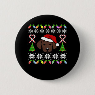 Schokolade Labrador Welpe Weihnachten Weihnachten Button