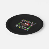 Schokolade Labrador Welpe Weihnachten Weihnachten Pappteller (Schrägansicht)