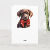 Schokolade Labrador Welpenhund Geburtstag Karte (Rückseite)