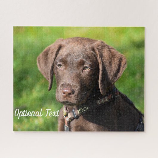 Schokolade Labrador Welpenhund Puzzle (Horizontal)