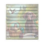 Schokolade Labrador Welppy am See mit Enten Notizblock (Vorderseite)