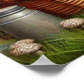 Schokolade Labrador Welppy am See mit Enten Poster (Ecke)