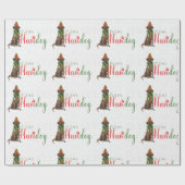 Schokolade Labrador wraps Up Christmas Hund Lover Geschenkpapier (Flach)