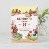 Schokolade Land Birthday Einladung (Stehend Vorderseite)