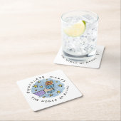 Schokolade lässt die Welt umgehen Rechteckiger Pappuntersetzer (Vor Ort)