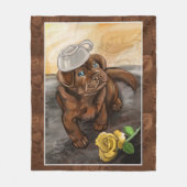 Schokolade Latte Labrador Fleecedecke (Vorderseite)