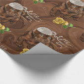 Schokolade Latte Labrador Geschenkpapier (Ecke)